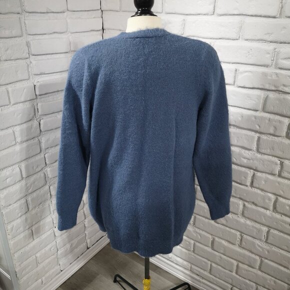 Cleo Ladies Size Medium Straight Fit Royal Blue Open Cardigan - Picture 2 of 9